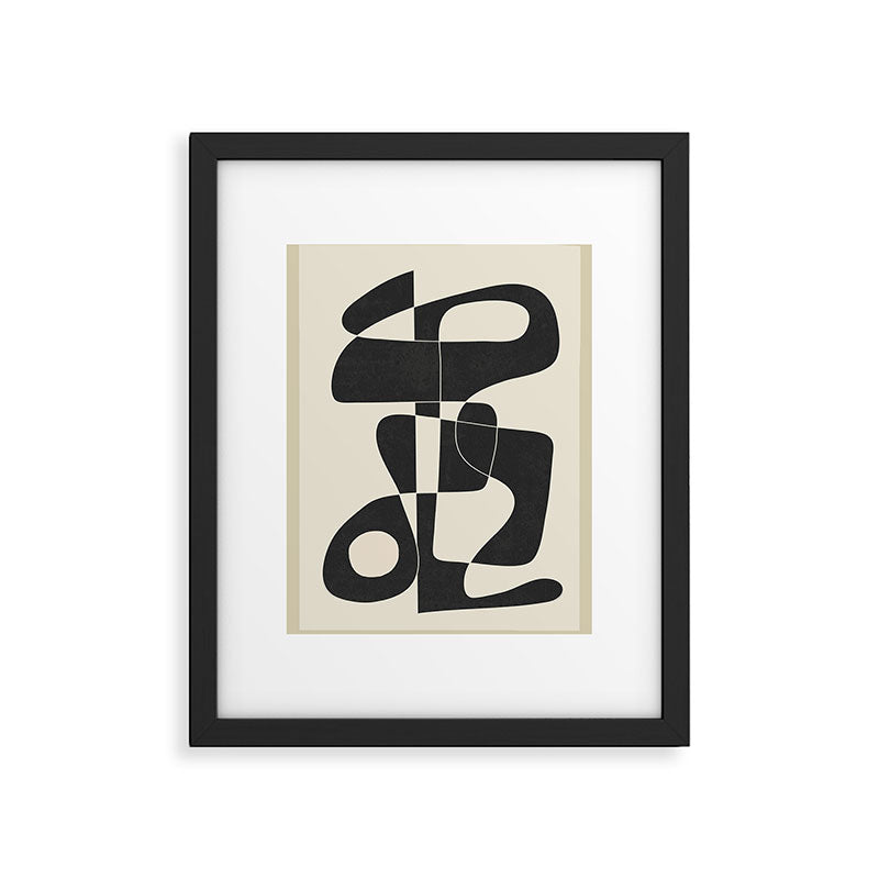 Minimal Abstract Noir Framed Art Print Gallery Image 5
