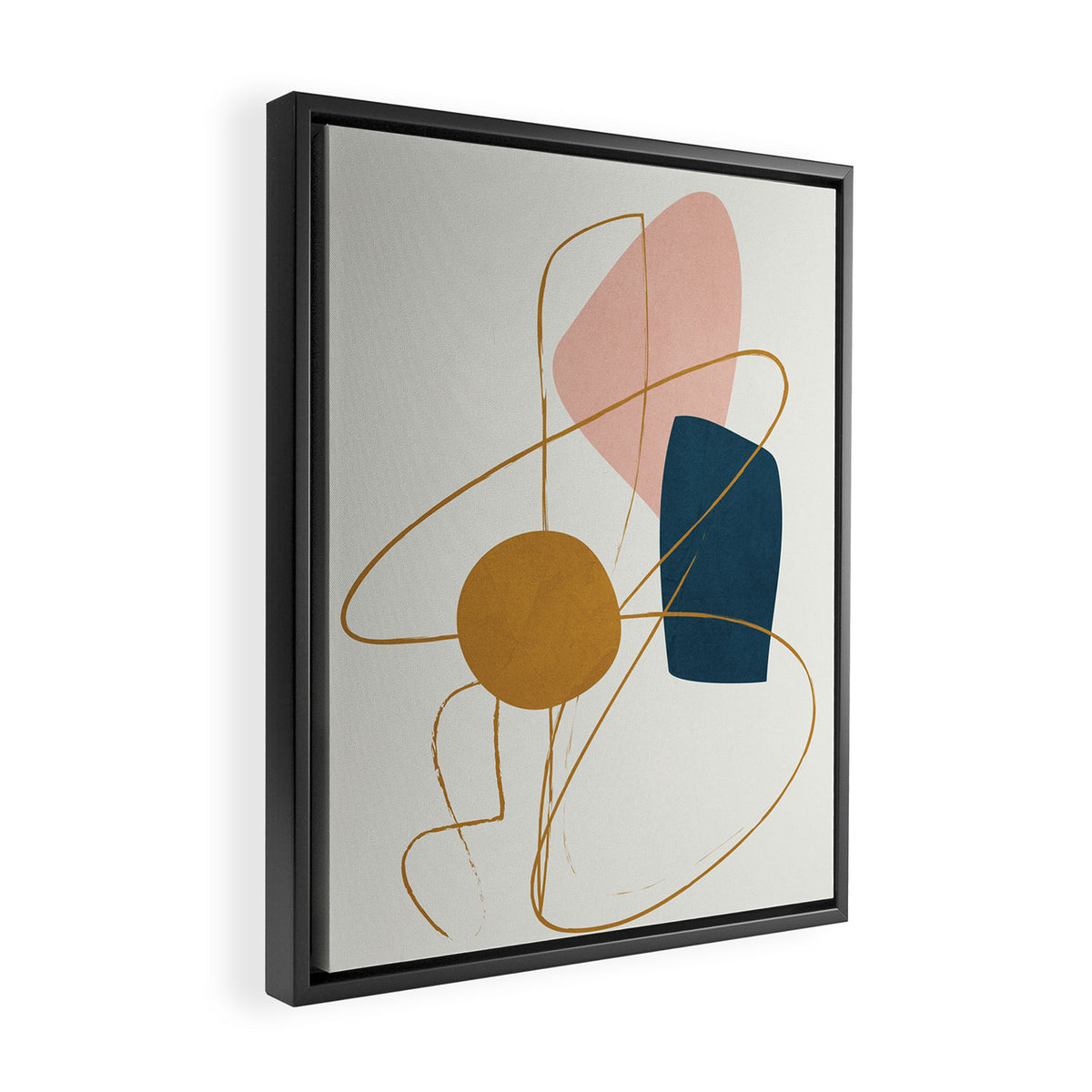 Minimal Abstract Shapes No 46 Framed Canvas Print Gallery Image 2