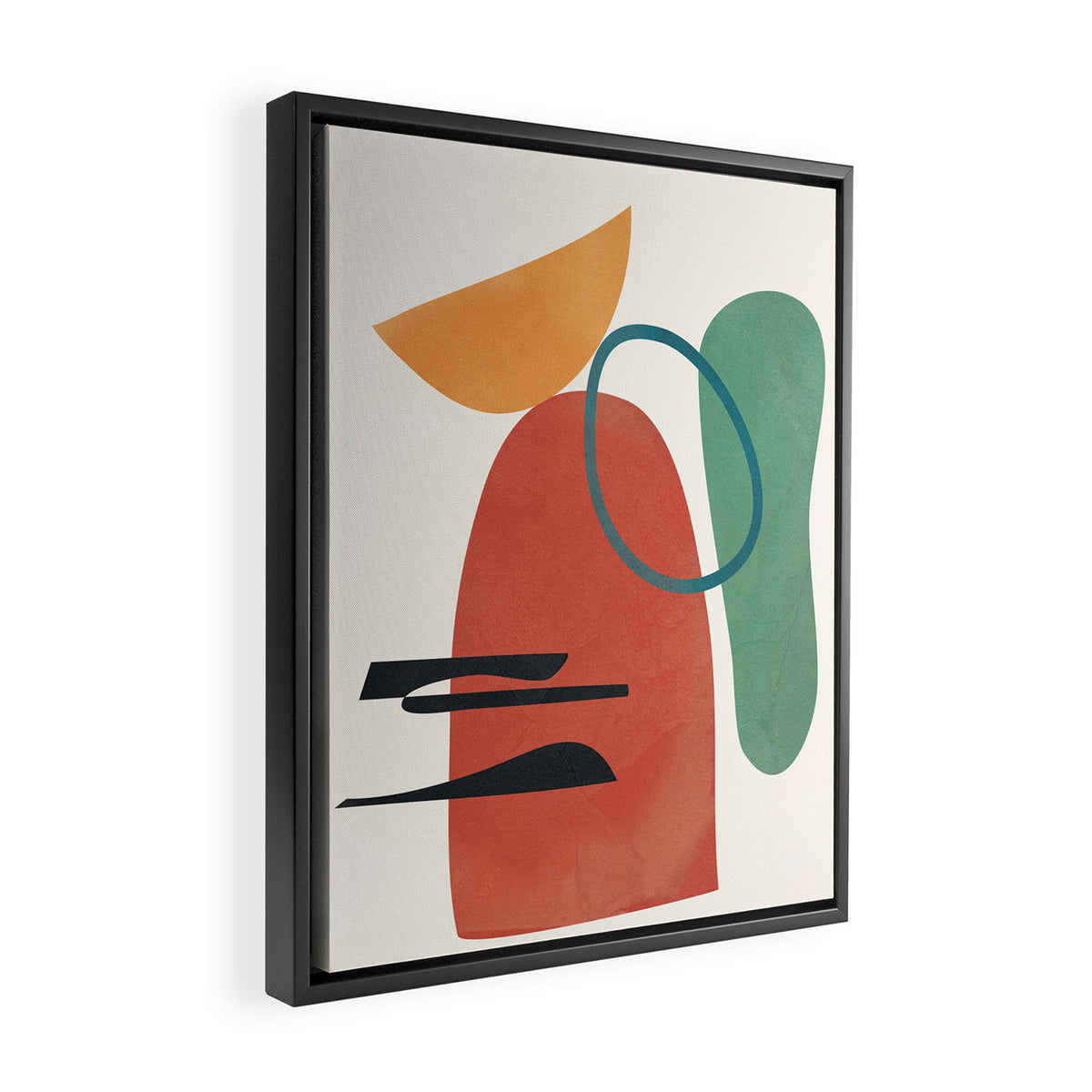 Minimal Abstract Shapes No.41 Framed Canvas Print Gallery Image 2