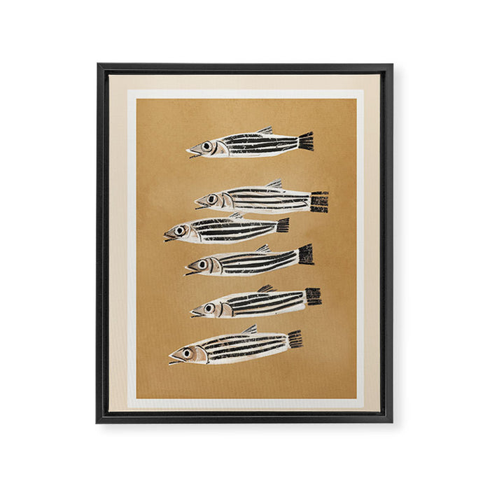 Minimal Fish Study Framed Canvas Print Gallery Image 1