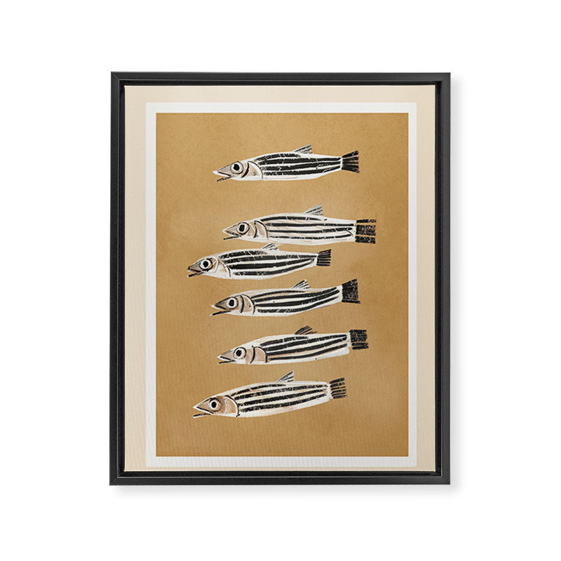 Minimal Fish Study Framed Canvas Print Gallery Image 6