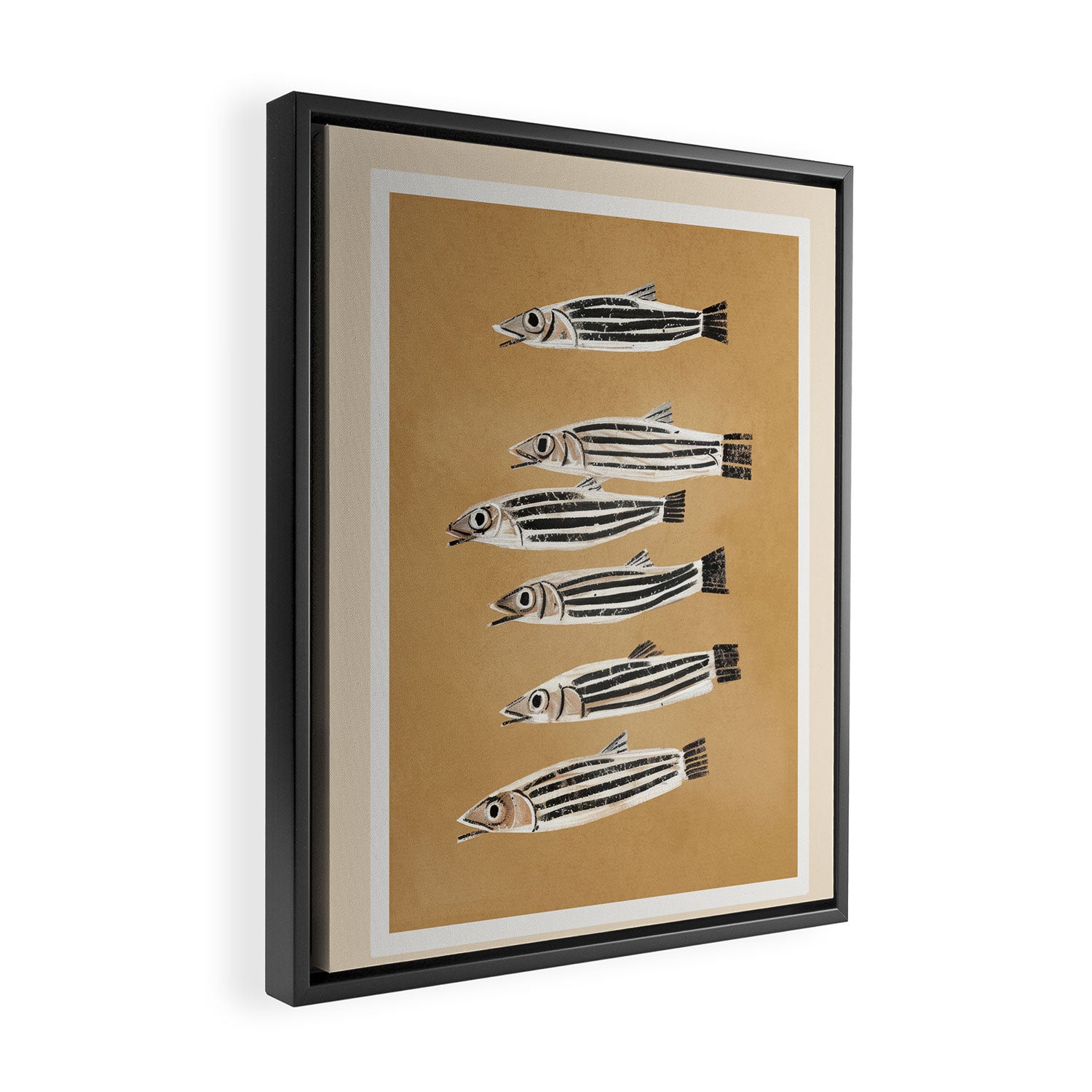 Minimal Fish Study Framed Canvas Print Gallery Image 2