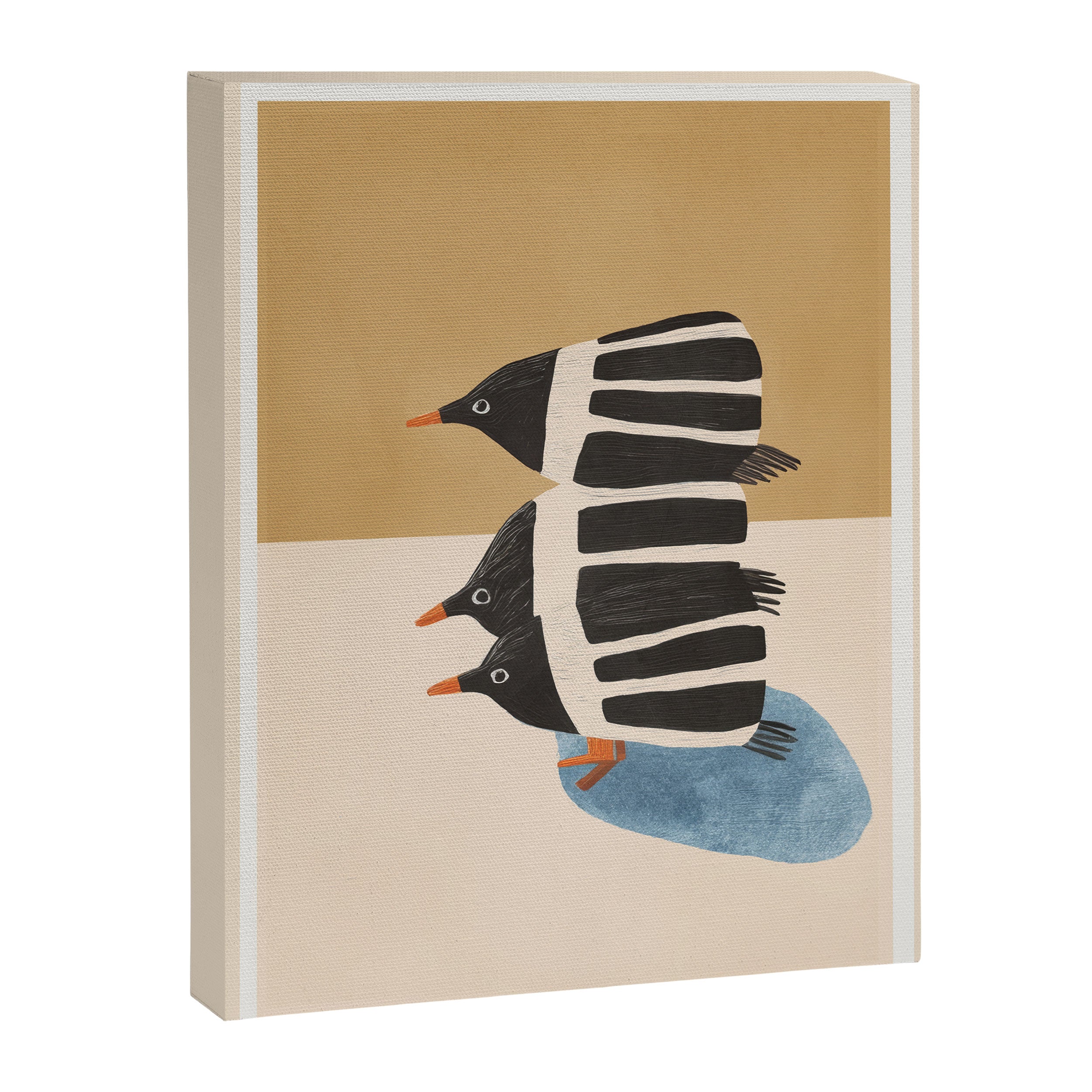 Minimal Penguin Stack Canvas Print Gallery Image 6