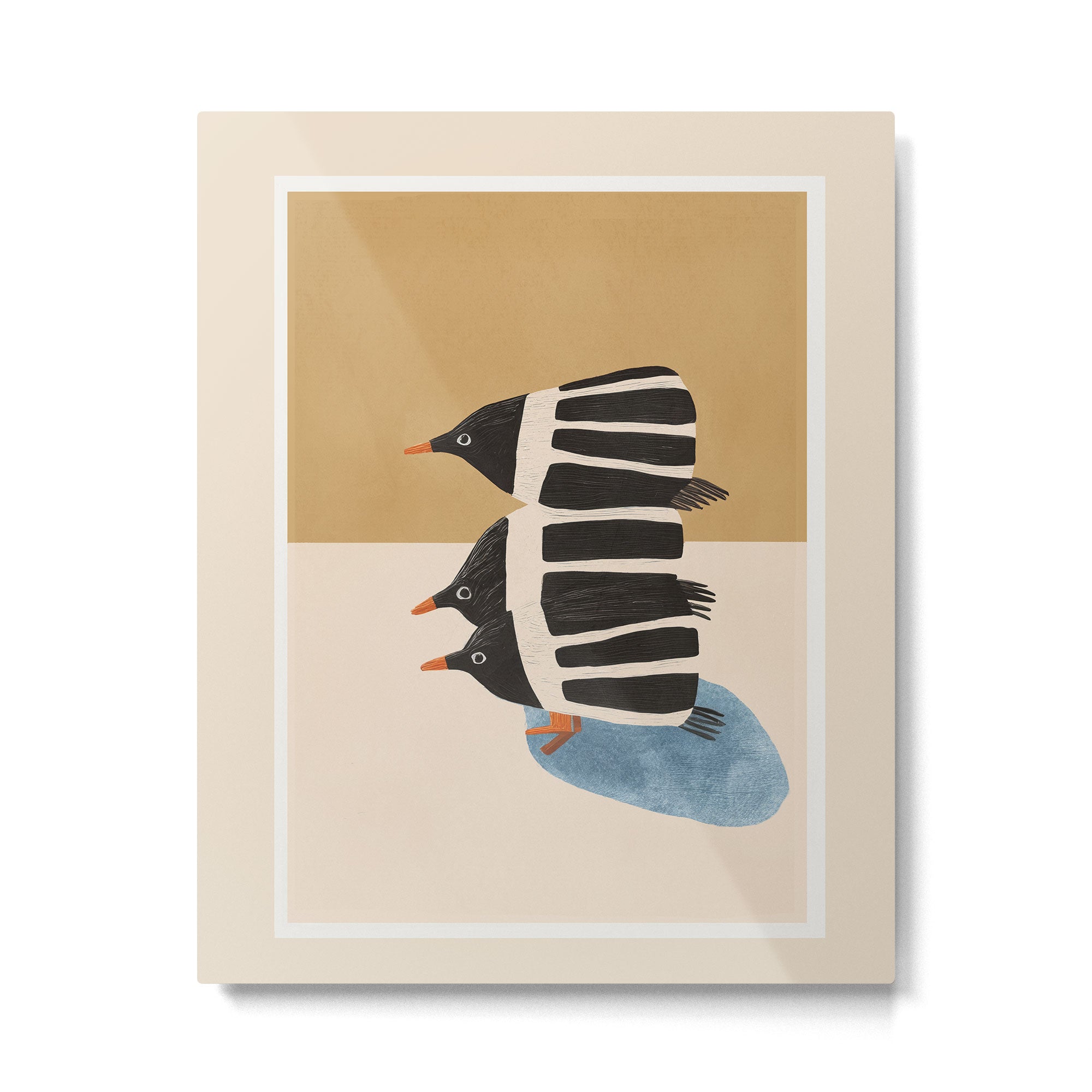 Minimal Penguin Stack Metal Print Gallery Image 4
