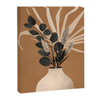 Minimal vase with plant leaves 1 Canvas Print Gallery Image 6