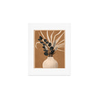 Minimal vase with plant leaves 1 Art Print Gallery Image 1