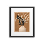 Minimal vase with plant leaves 1 Framed Art Print Gallery Image 5