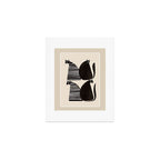 Minimalist Cats in Black and White Art Print Gallery Image 1