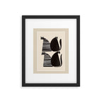 Minimalist Cats in Black and White Framed Art Print Gallery Image 5