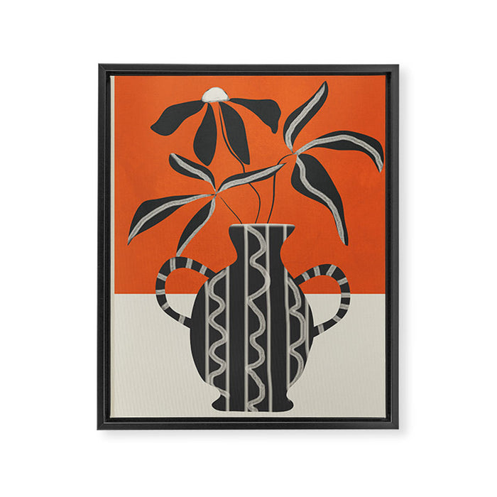 Minimalist Flora 5 Framed Canvas Print Gallery Image 1