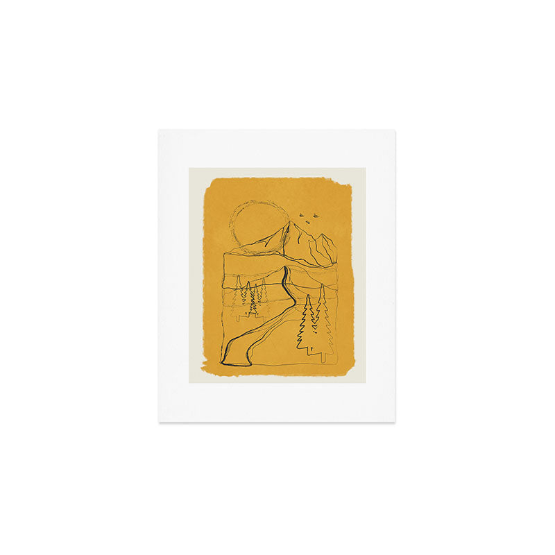 Minimalist Mountains 3 Art Print