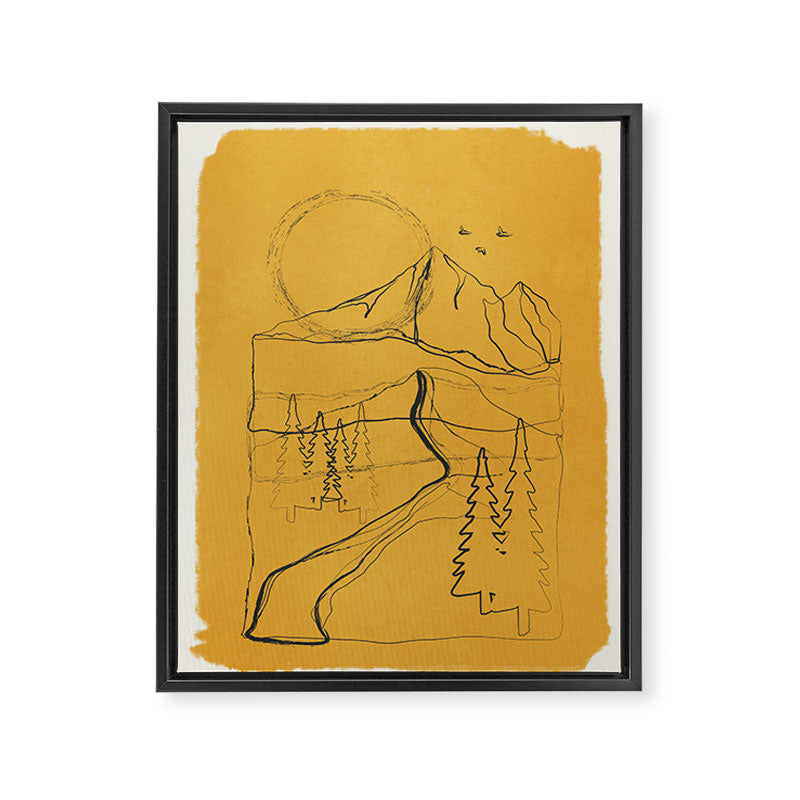 Minimalist Mountains 3 Framed Canvas Print Gallery Image 6