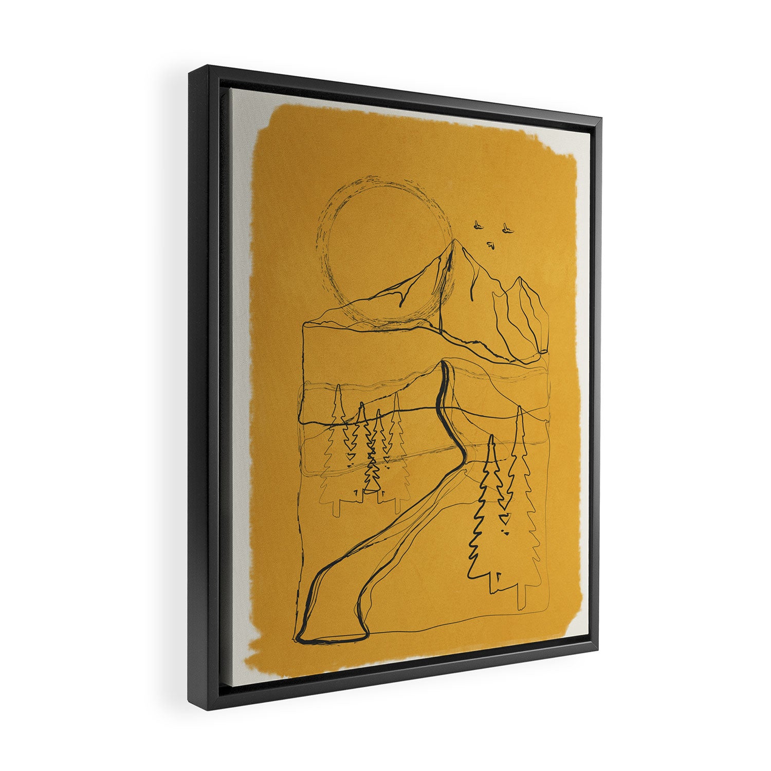 Minimalist Mountains 3 Framed Canvas Print Gallery Image 2