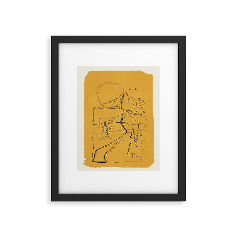 Minimalist Mountains 3 Framed Art Print Gallery Image 5