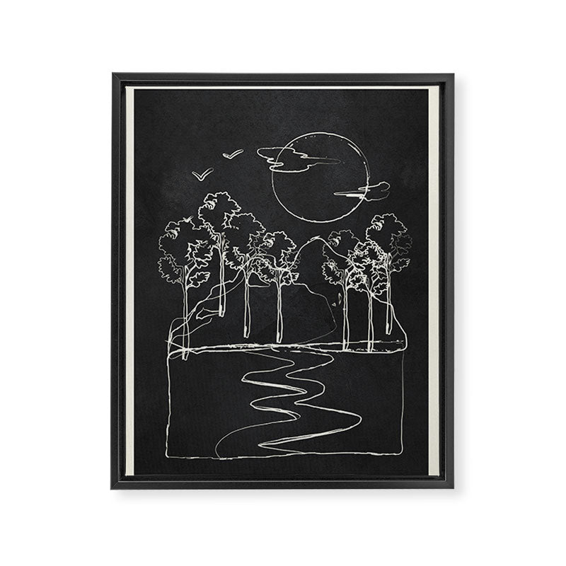 Minimalist Mountains 5 Framed Canvas Print Gallery Image 6
