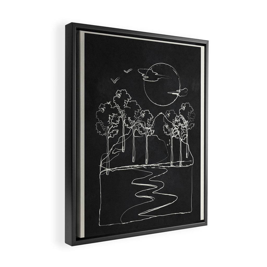 Minimalist Mountains 5 Framed Canvas Print Gallery Image 2