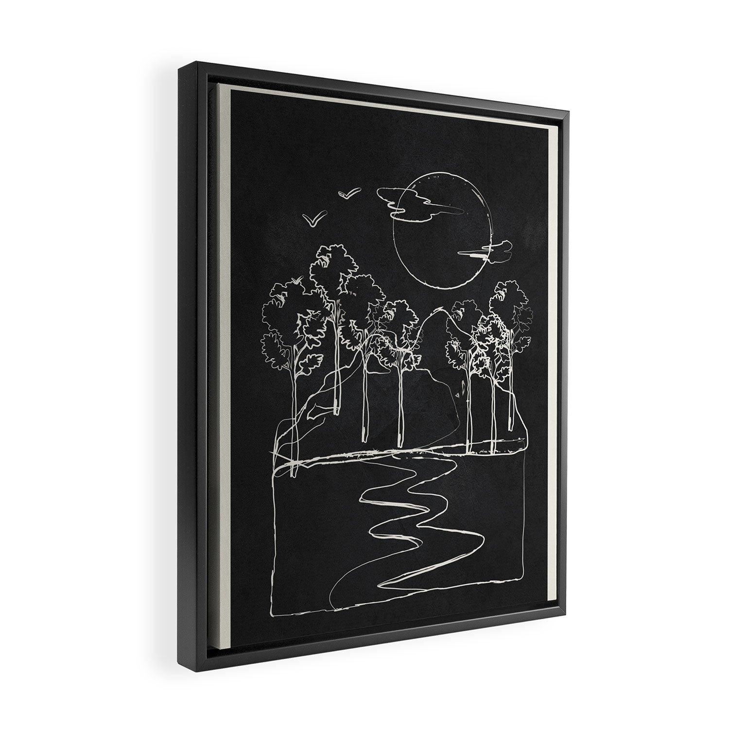 Minimalist Mountains 5 Framed Canvas Print Gallery Image 2