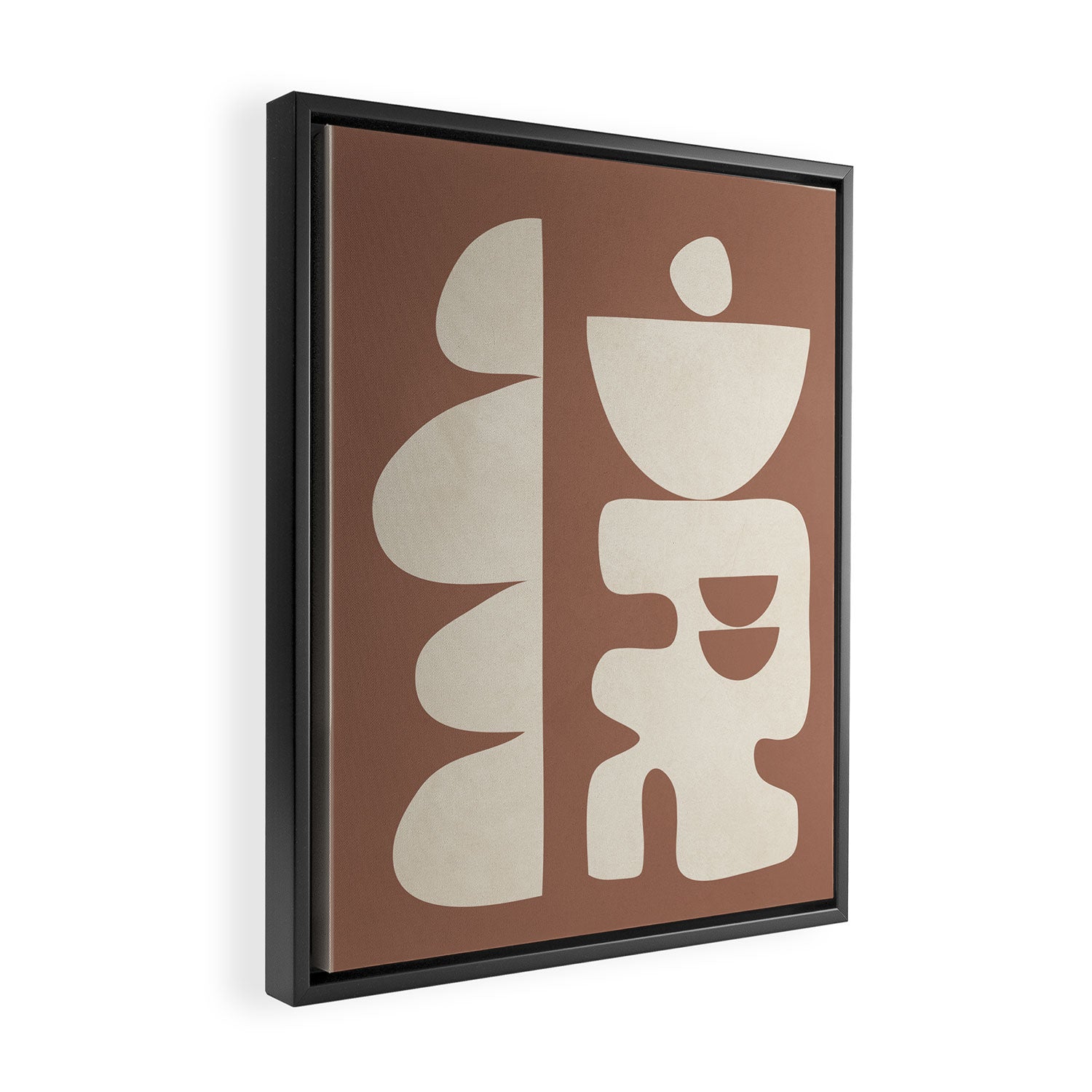 Mocha Movement 1 Framed Canvas Print Gallery Image 2