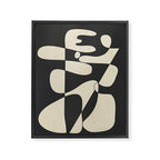 Modern Abstract Contrast - Noir Framed Canvas Print Gallery Image 6