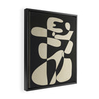 Modern Abstract Contrast - Noir Framed Canvas Print Gallery Image 2