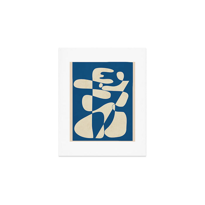 Modern Abstract Depth - Cobalt Art Print Gallery Image 1