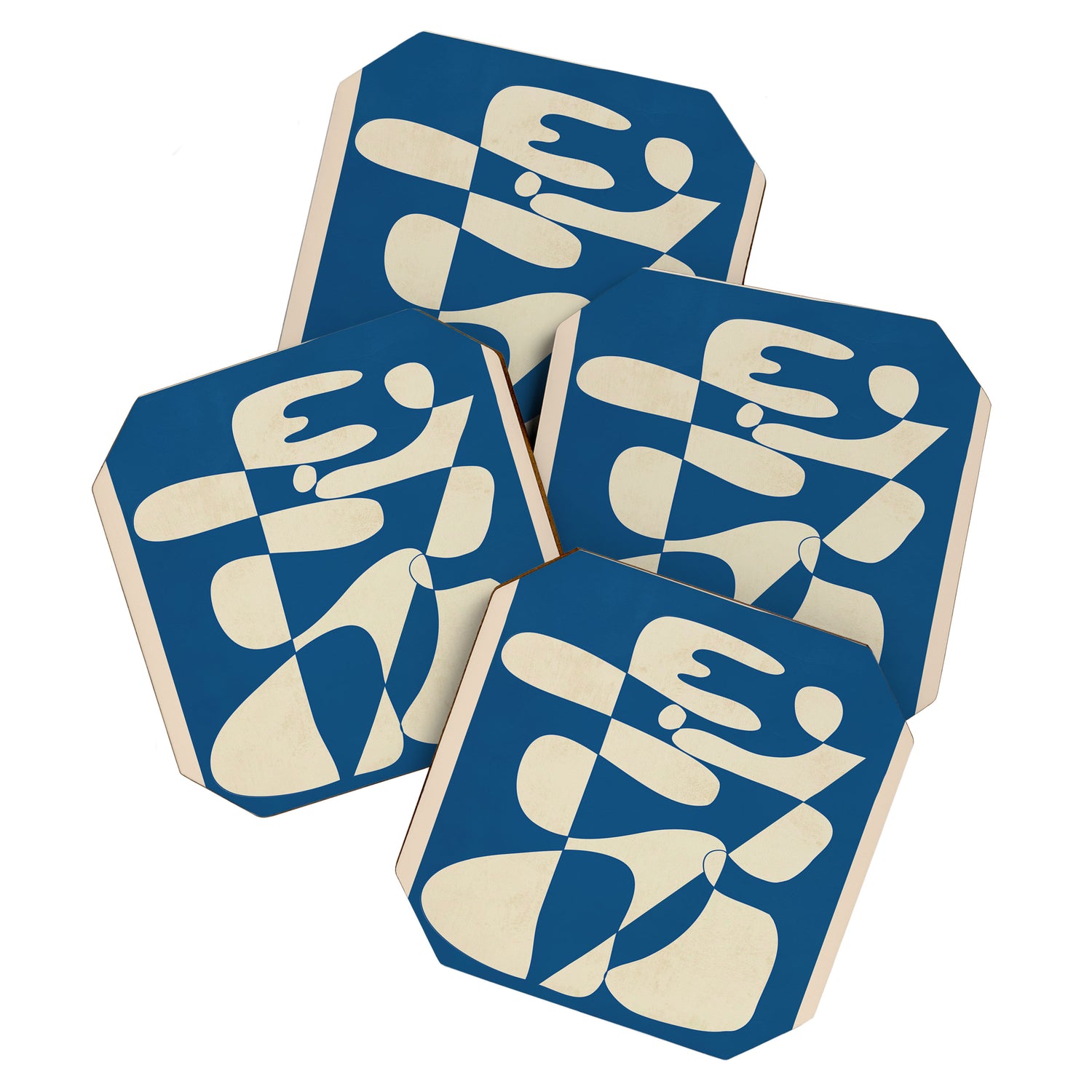 Modern Abstract Depth - Cobalt Coaster Gallery Image 1