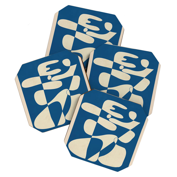 Modern Abstract Depth - Cobalt Coaster Gallery Image 1