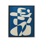 Modern Abstract Depth - Cobalt Framed Canvas Print Gallery Image 6
