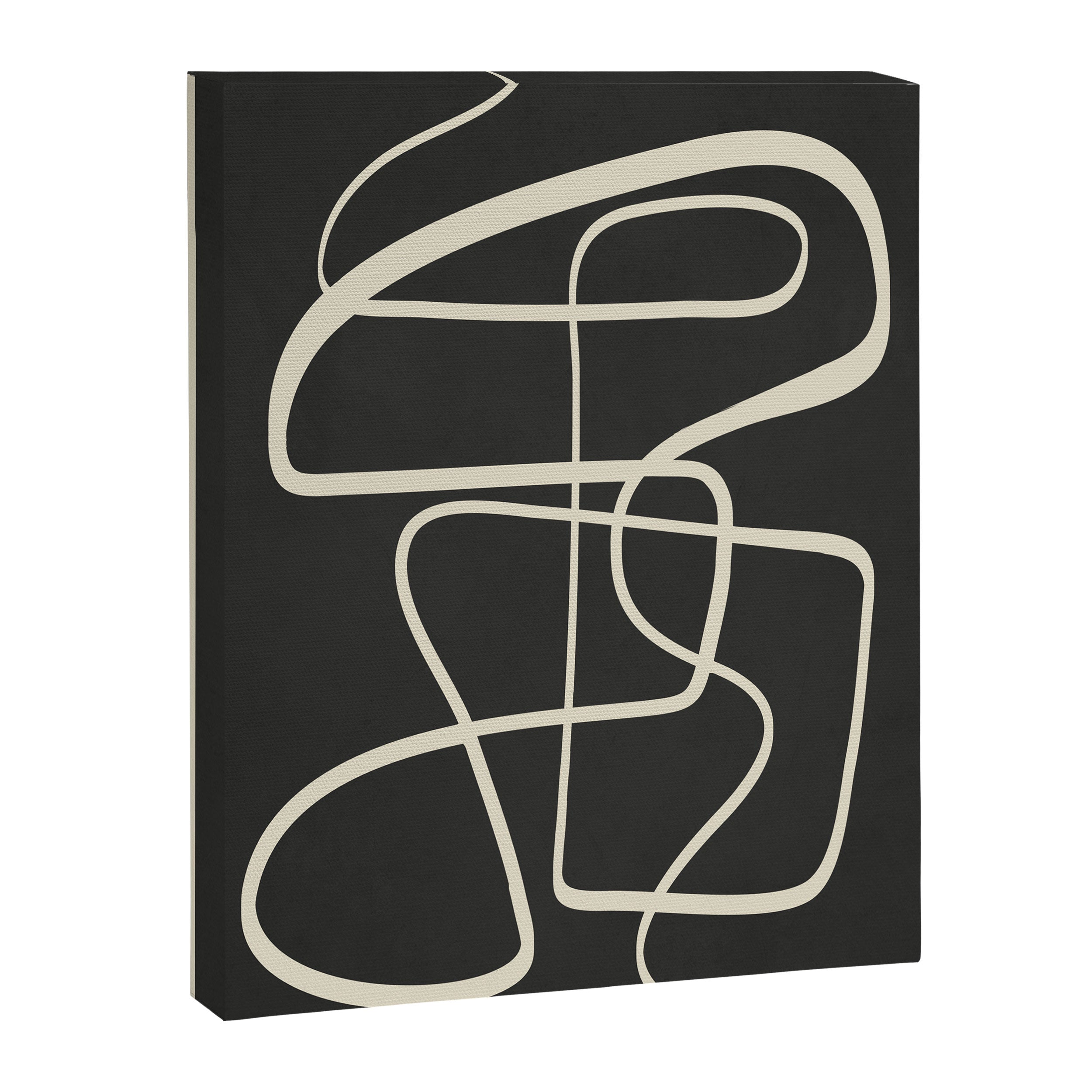 Modern Abstract Lines - Noir Canvas Print Gallery Image 6