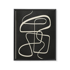 Modern Abstract Lines - Noir Framed Canvas Print Gallery Image 6