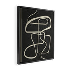 Modern Abstract Lines - Noir Framed Canvas Print Gallery Image 2