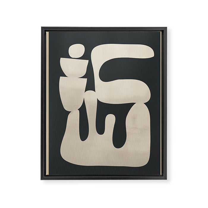 Modern Abstract Minimal Shapes 33 Framed Canvas Print Gallery Image 1