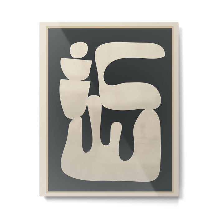 Modern Abstract Minimal Shapes 33 Metal Print Gallery Image 1
