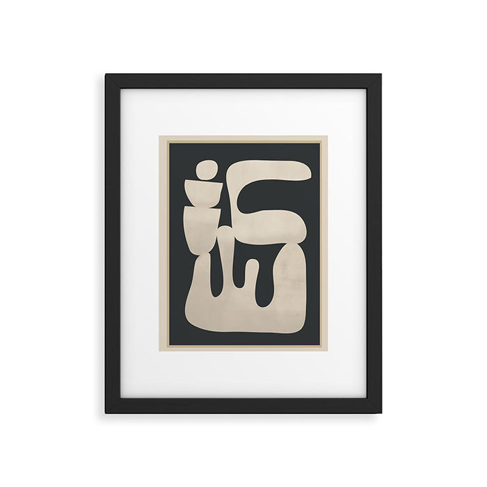 Modern Abstract Minimal Shapes 33 Framed Art Print Gallery Image 1