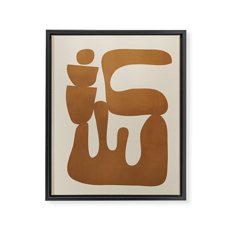 Modern Abstract Minimal Shapes 34 Framed Canvas Print Gallery Image 6