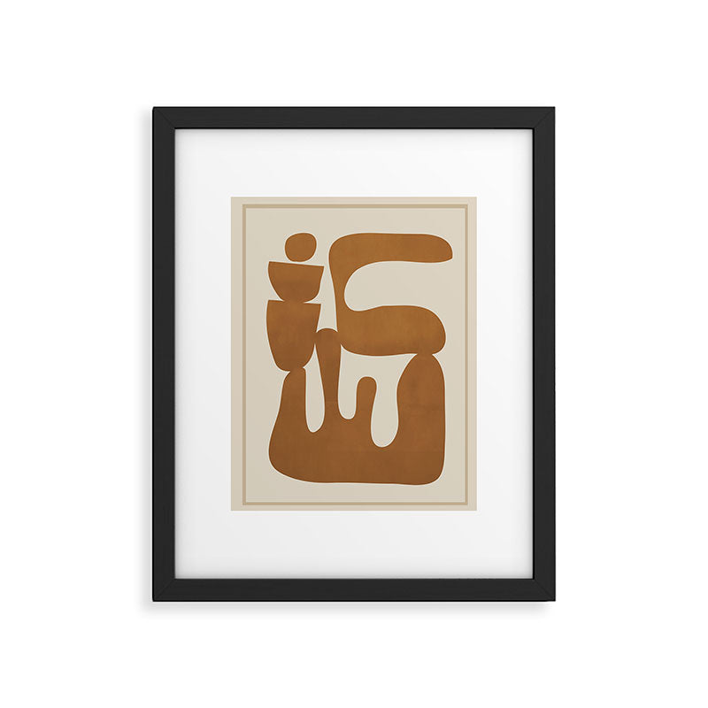 Modern Abstract Minimal Shapes 34 Framed Art Print Gallery Image 5