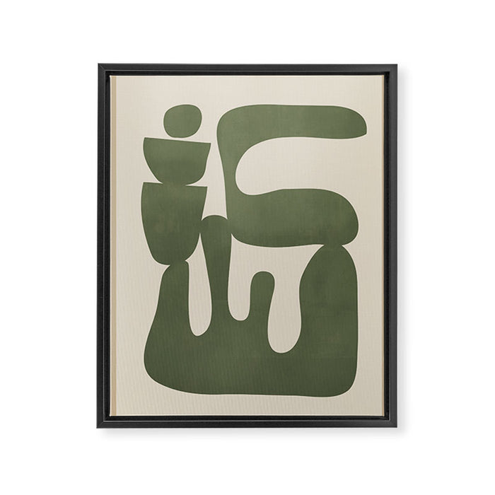 Modern Abstract Minimal Shapes 35 Framed Canvas Print Gallery Image 1