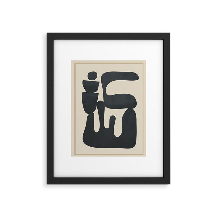 Modern Abstract Minimal Shapes 37 Framed Art Print Gallery Image 1