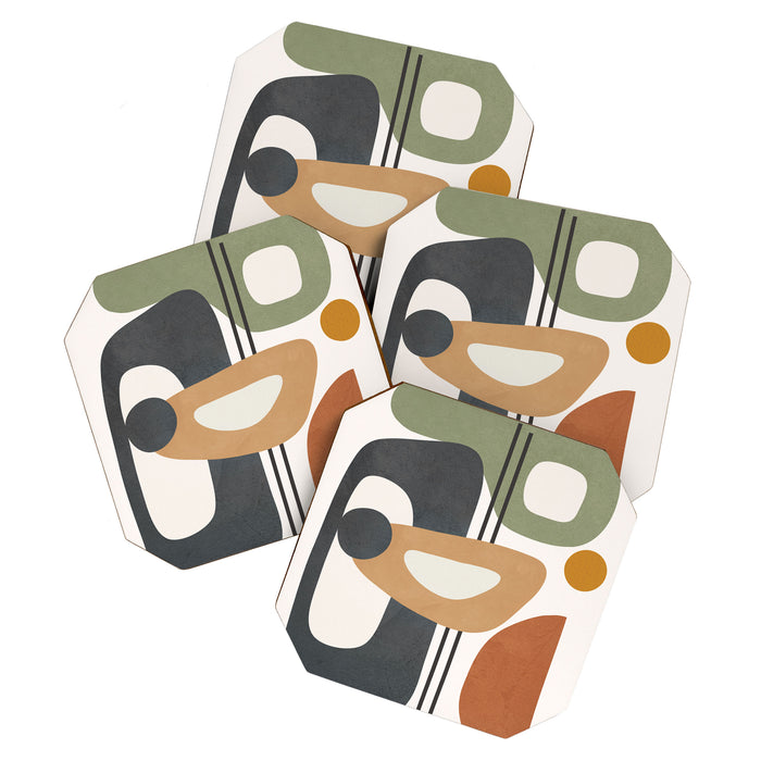 Modern Abstract Shapes 12 Coaster Gallery Image 1