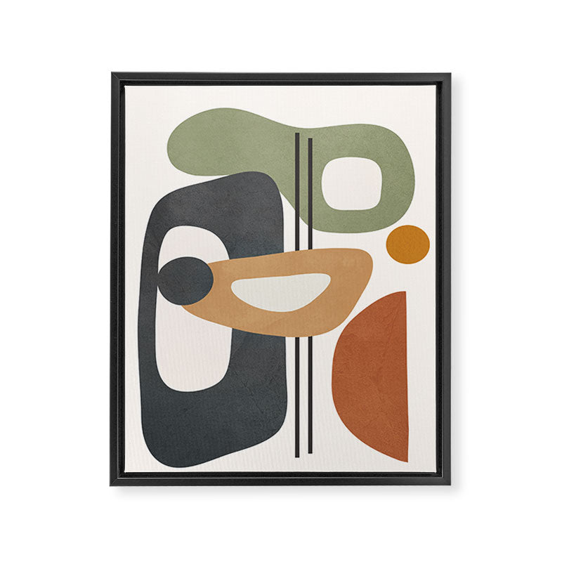 Modern Abstract Shapes 12 Framed Canvas Print Gallery Image 6