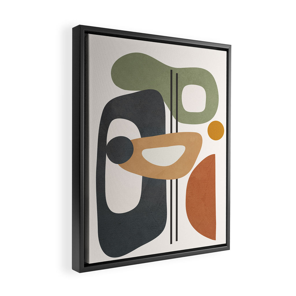 Modern Abstract Shapes 12 Framed Canvas Print Gallery Image 2