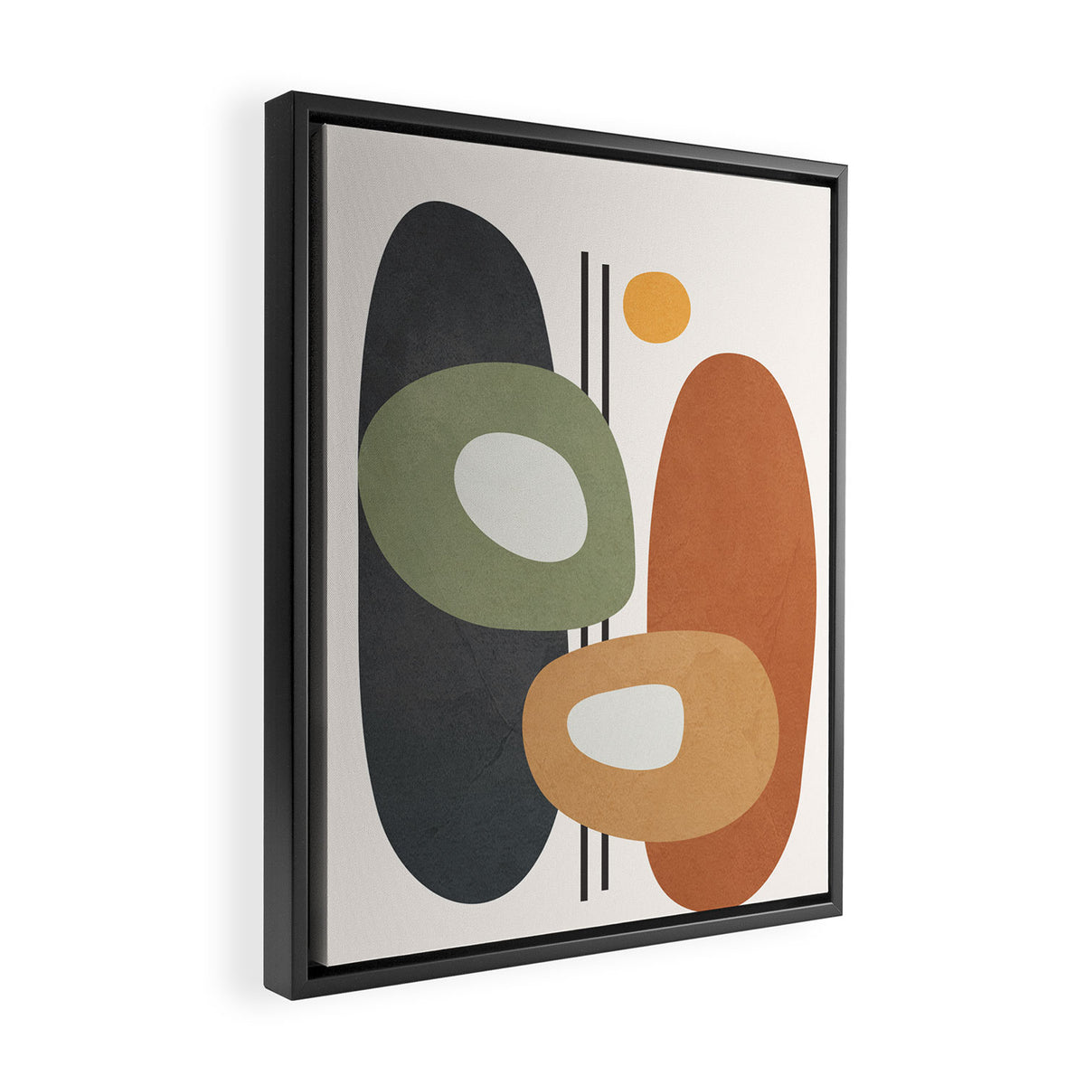 Modern Abstract Shapes 13 Framed Canvas Print Gallery Image 2
