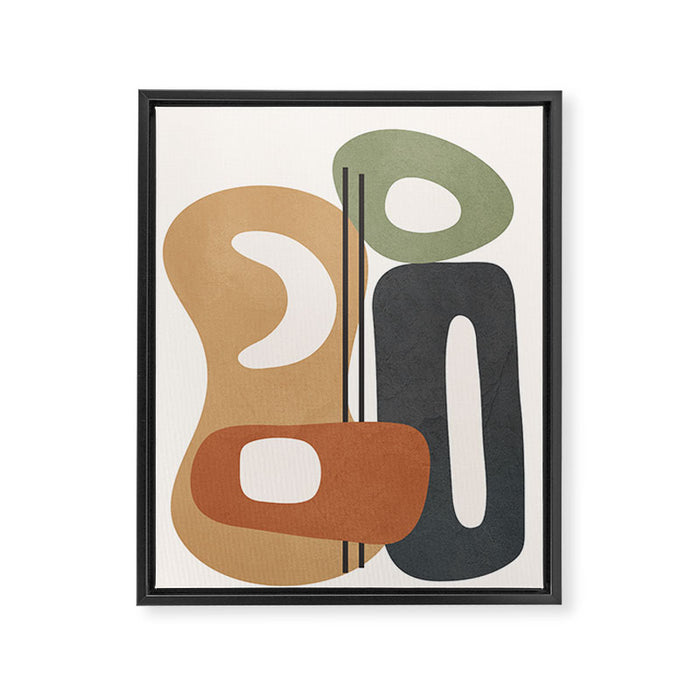 Modern Abstract Shapes 14 Framed Canvas Print Gallery Image 1