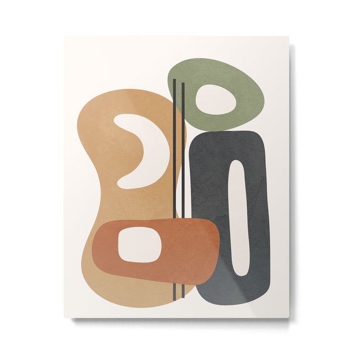 Modern Abstract Shapes 14 Metal Print Gallery Image 1