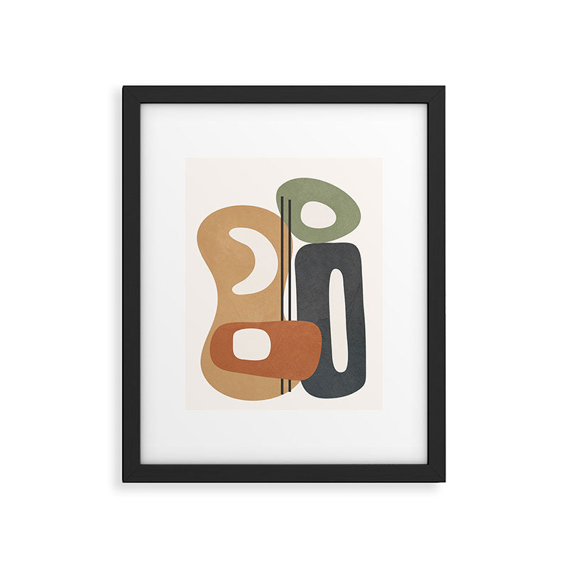Modern Abstract Shapes 14 Framed Art Print Gallery Image 5