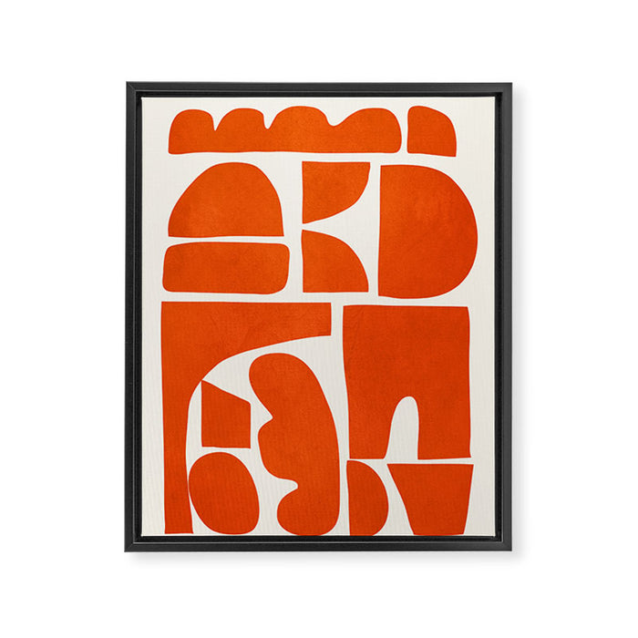 Modern Abstract Shapes 22 Framed Canvas Print Gallery Image 1