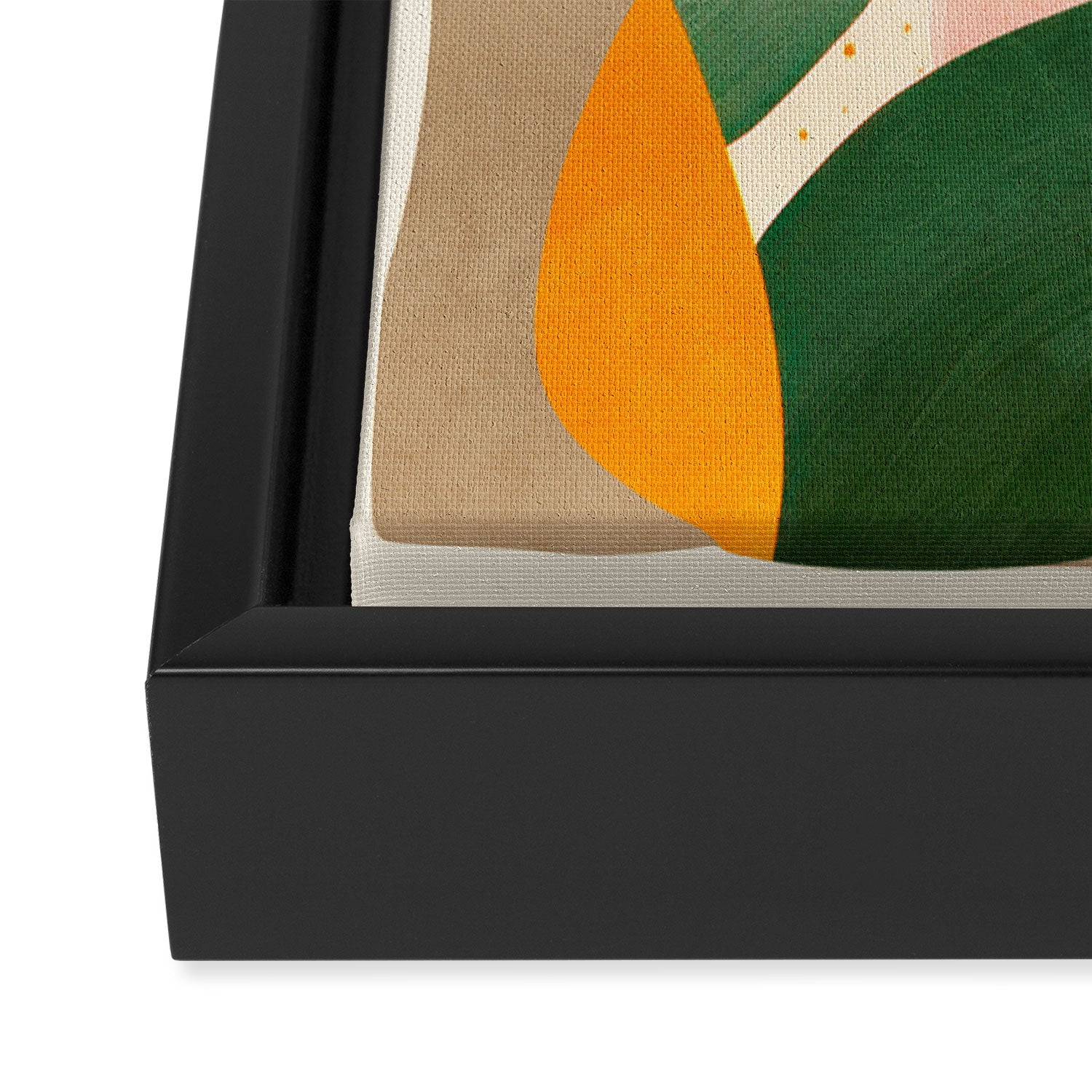 Modern Abstract Vases with Plant 1 Framed Canvas Print Gallery Image 3