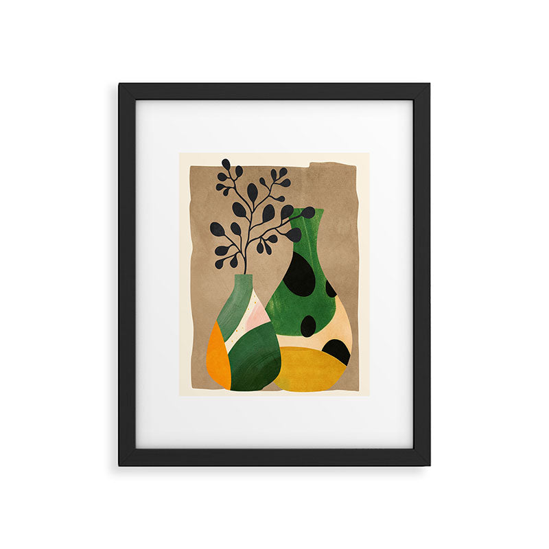 Modern Abstract Vases with Plant 1 Framed Art Print Gallery Image 5