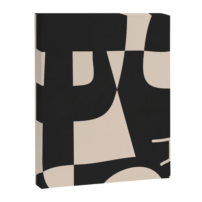 Modern Black And White Abstract Art 1 Canvas Print Gallery Image 1