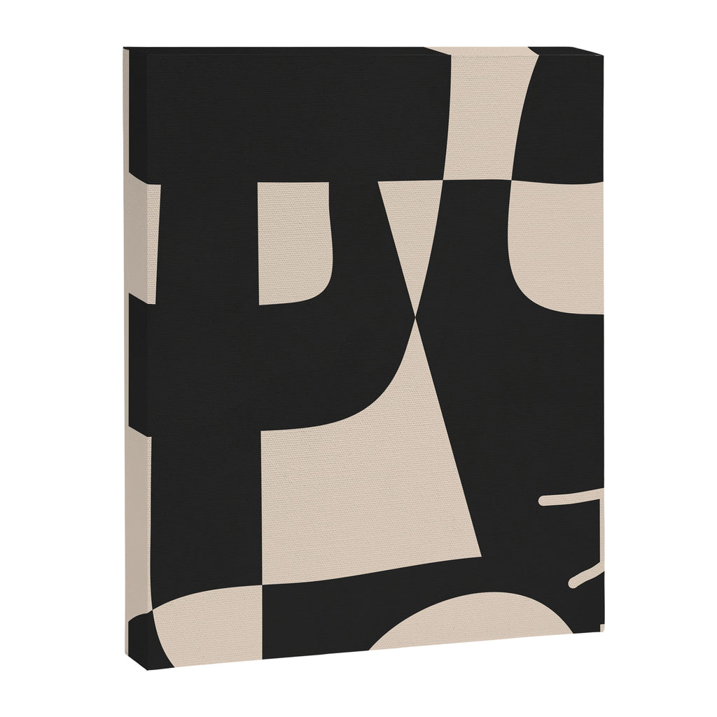 Modern Black And White Abstract Art 1 Canvas Print Gallery Image 6